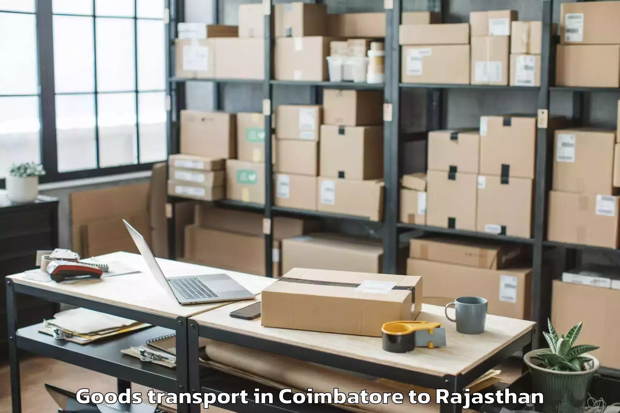 Top Coimbatore to Mahindra World City Jaipur Goods Transport Available